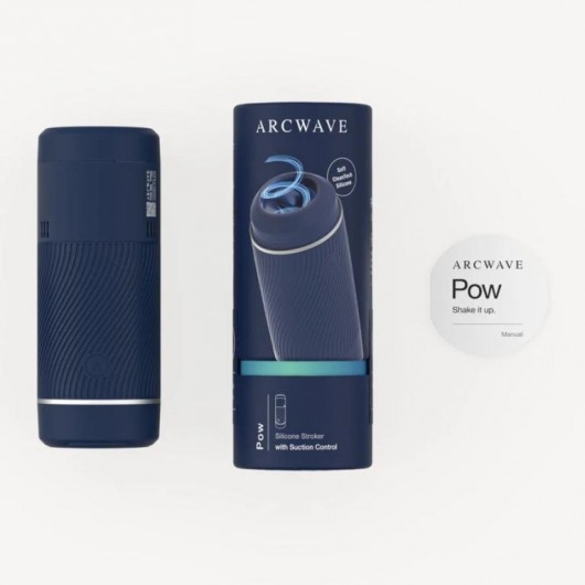 Синий мастурбатор с контролем всасывания Arcwave Pow Stroker - Arcwave - в Рязани купить с доставкой