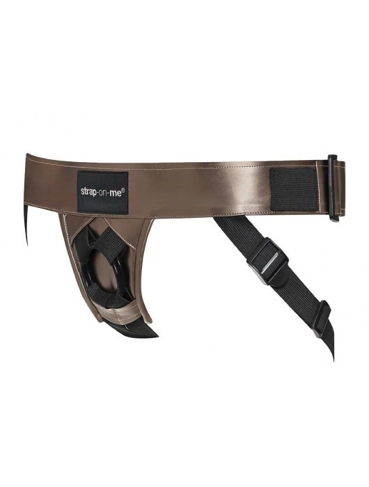 Бронзовый пояс для насадок Curious Harness - Strap-on-me - купить с доставкой в Рязани