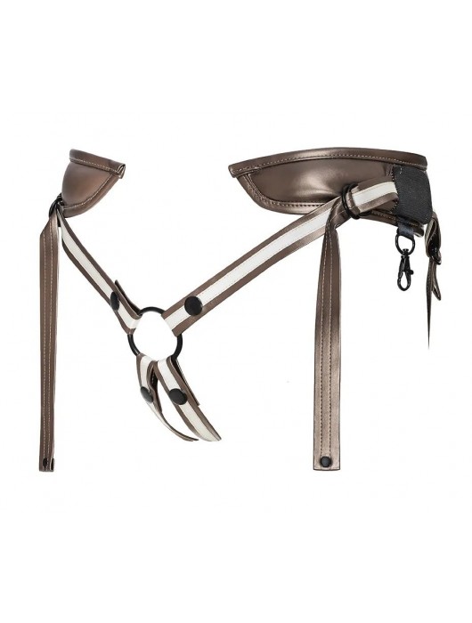 Бронзовый пояс для насадок Desirous Harness - Strap-on-me - купить с доставкой в Рязани