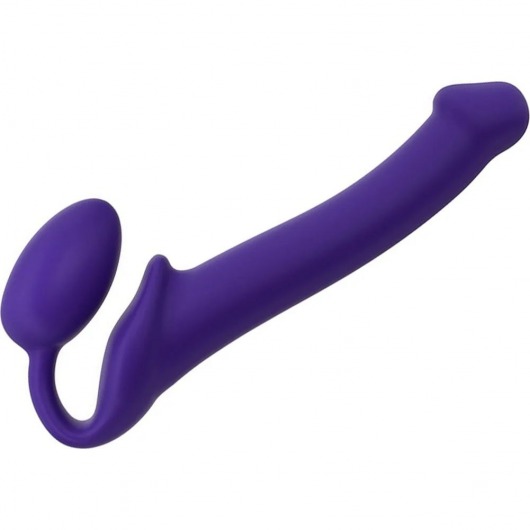 Фиолетовый безремневой страпон Silicone Bendable Strap-On - size M - Strap-on-me - купить с доставкой в Рязани