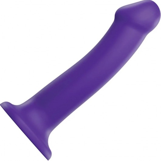 Фиолетовый фаллоимитатор-насадка Strap-On-Me Dildo Dual Density size L - 19 см. - Strap-on-me - купить с доставкой в Рязани