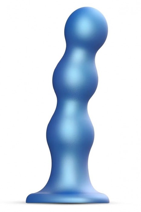 Голубая насадка Strap-On-Me Dildo Plug Balls size S - Strap-on-me - купить с доставкой в Рязани
