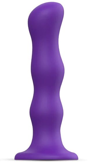 Фиолетовая насадка Strap-On-Me Dildo Geisha Balls size M - Strap-on-me - купить с доставкой в Рязани