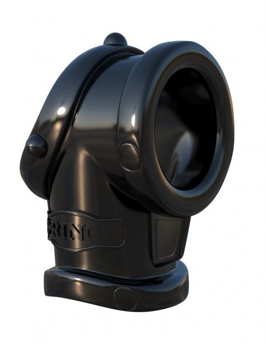 Черная насадка для пениса Cock Pipe with Ball-Stretcher - Pipedream - в Рязани купить с доставкой