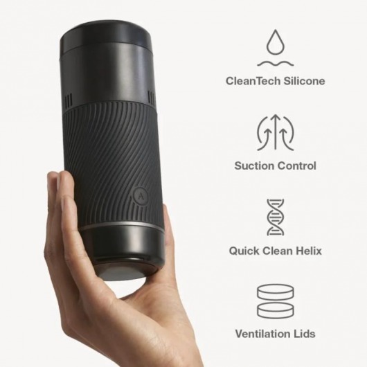 Черный мастурбатор с контролем всасывания Arcwave Pow Stroker - Arcwave - в Рязани купить с доставкой