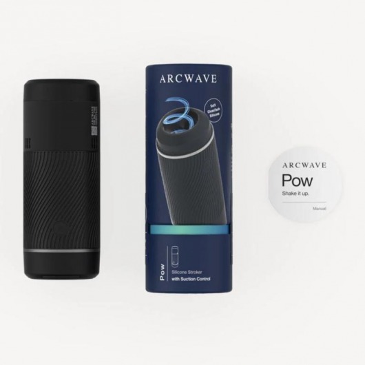 Черный мастурбатор с контролем всасывания Arcwave Pow Stroker - Arcwave - в Рязани купить с доставкой