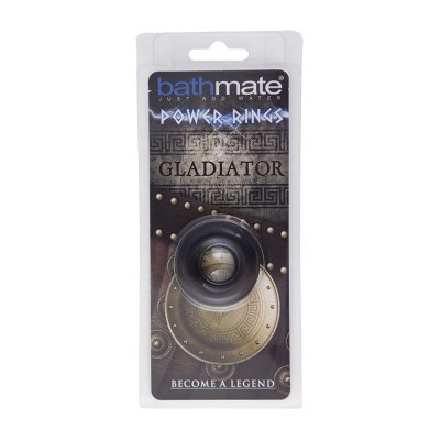 Чёрное эрекционное кольцо Gladiator - Bathmate - в Рязани купить с доставкой