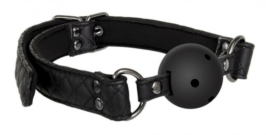 Черный кляп-шарик BALL GAG DIAMOND - Dream Toys - купить с доставкой в Рязани