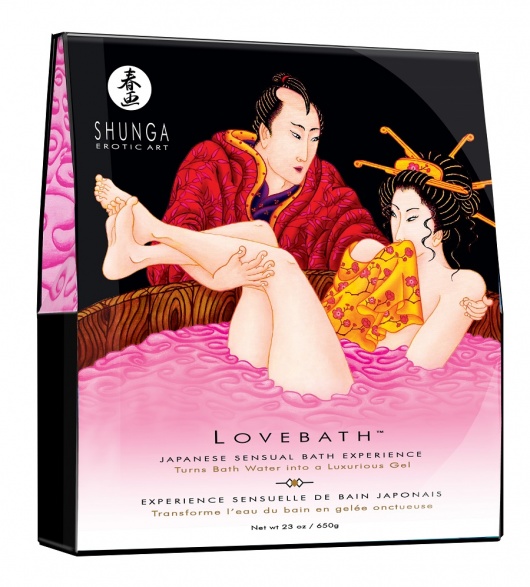 Соль для ванны Lovebath Dragon Fruit, превращающая воду в гель - 650 гр. - Shunga - купить с доставкой в Рязани