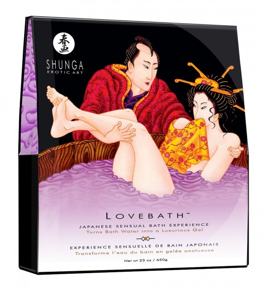 Соль для ванны Lovebath Sensual lotus, превращающая воду в гель - 650 гр. - Shunga - купить с доставкой в Рязани