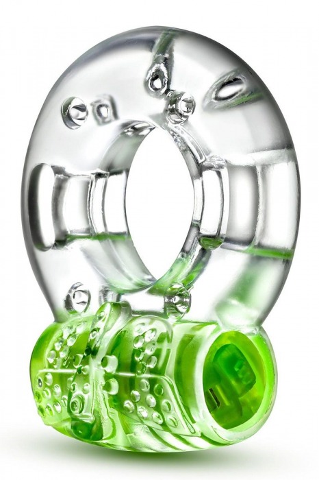 Зеленое эрекционное виброкольцо Arouser Vibrating C-Ring - Blush Novelties - в Рязани купить с доставкой