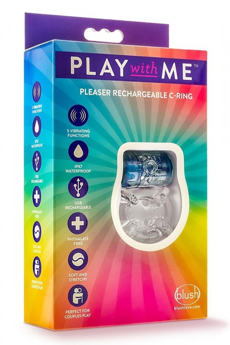 Фиолетовое эрекционное виброкольцо Pleaser Rechargeable C-Ring - Blush Novelties - в Рязани купить с доставкой