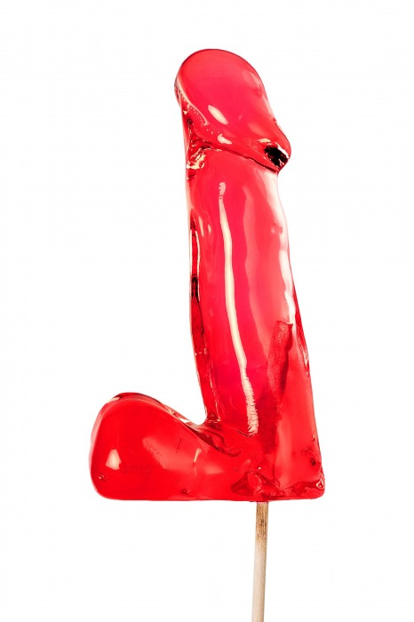 Красный леденец в форме члена со вкусом виски - 173 гр. - Sosuчki - купить с доставкой в Рязани