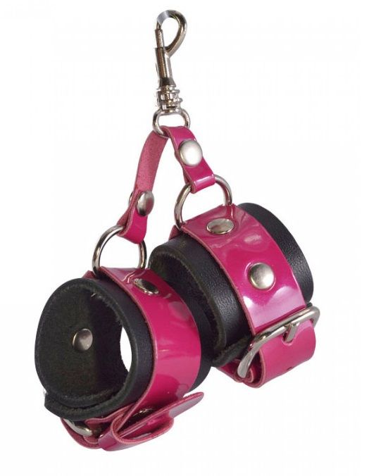 Розово-черный брелок  Наручники - Sitabella - купить с доставкой в Рязани