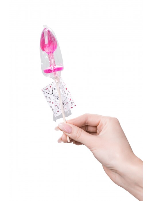 Розовый леденец  в форме анальной втулки со вкусом айриш крим - 29 гр. - Sosuчki - купить с доставкой в Рязани