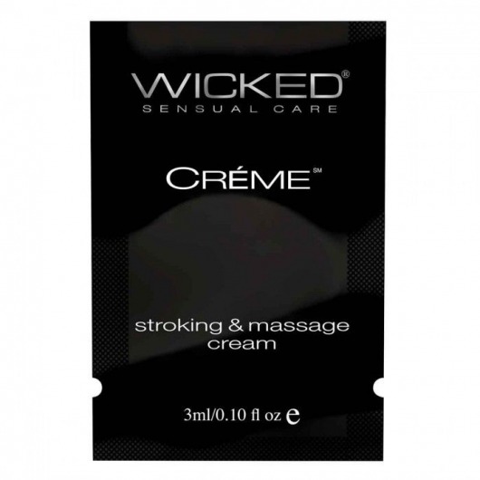Крем для массажа и мастурбации Wicked Stroking and Massage Creme - 3 мл. - Wicked - купить с доставкой в Рязани
