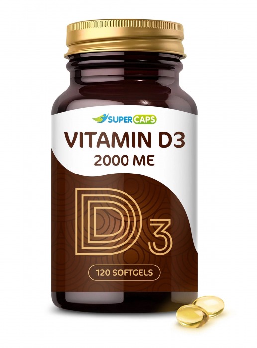 Пищевая добавка SuperCaps VITAMIN D3 2000 ME - 120 капсул - SuperCaps - купить с доставкой в Рязани