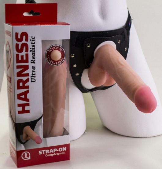 Страпон в подарочной упаковке: трусики с плугом и фаллоимитатор-насадка - 16 см. - LOVETOY (А-Полимер) - купить с доставкой в Рязани