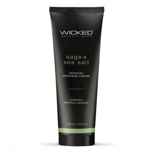 Массажный легкий крем WICKED Sage plus Sea Salt - 120 мл. - Wicked - купить с доставкой в Рязани