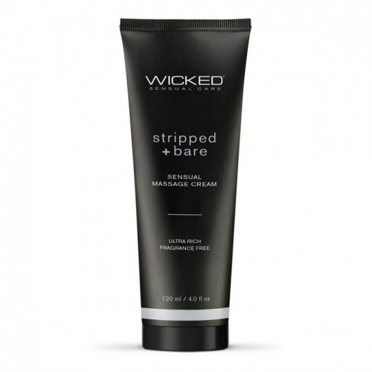 Массажный легкий крем WICKED Stripped plus Bare - 120 мл. - Wicked - купить с доставкой в Рязани
