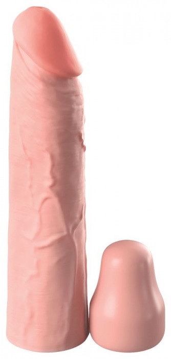 Телесная насадка-удлинитель 1 Inch Silicone X-tension - 17,8 см. - Pipedream - в Рязани купить с доставкой