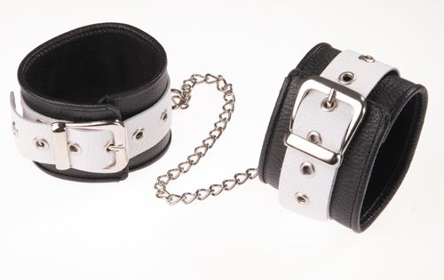 Черно-белые оковы на ноги - Sitabella - купить с доставкой в Рязани