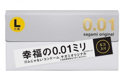 Презервативы Sagami Original 0.02 L-size увеличенного размера - 5 шт. - Sagami - купить с доставкой в Рязани