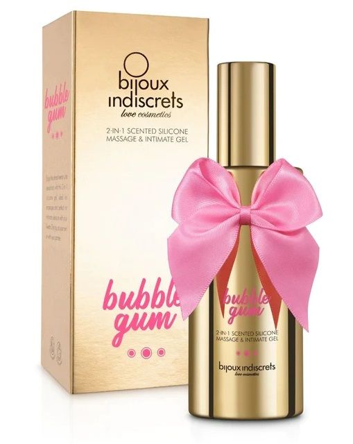 Гель с ароматом жвачки Bubblegum 2-in-1 Scented Silicone Massage And Intimate Gel - 100 мл. - Bijoux Indiscrets - купить с доставкой в Рязани