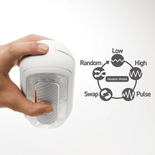 Белый мастурбатор Tenga Flip Zero Gravity с вибрацией - Tenga - в Рязани купить с доставкой