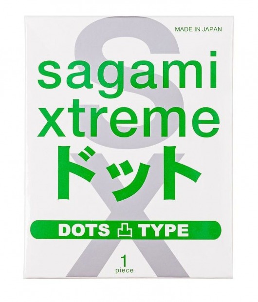 Презерватив Sagami Xtreme Type-E с точками - 1 шт. - Sagami - купить с доставкой в Рязани