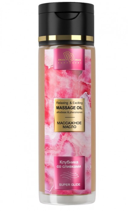 Массажное масло «Клубника со сливками» - 250 мл. - БиоМед - купить с доставкой в Рязани