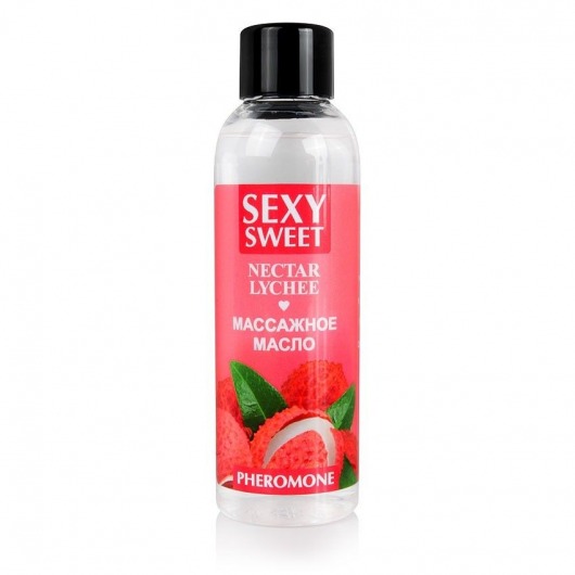 Массажное масло Sexy Sweet Nectar Lychee с феромонами и ароматом личи - 75 мл. - Биоритм - купить с доставкой в Рязани