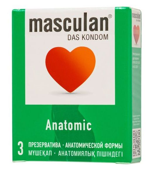 Презервативы анатомической формы Masculan Anatomic - 3 шт. - Masculan - купить с доставкой в Рязани