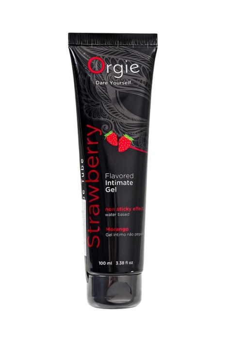 Интимный гель на водной основе Lube Tube Strawberry с клубничным вкусом - 100 мл. - ORGIE - купить с доставкой в Рязани