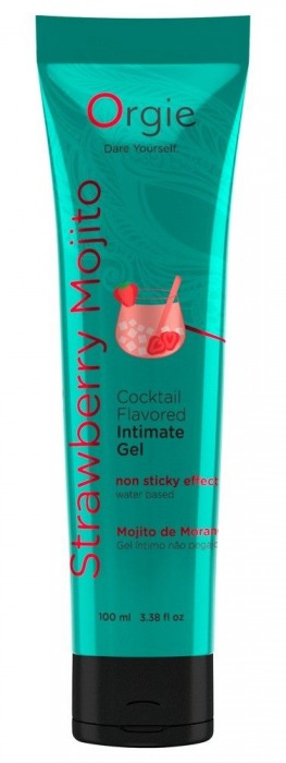 Съедобный интимный гель Orgie Lube Tube Cocktail Strawberry Mojito - 100 мл. - ORGIE - купить с доставкой в Рязани