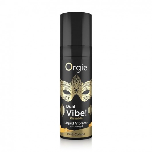 Съедобный гель Dual Vibe Pina Colada с эффектом вибрации и вкусом коктейля пина колада - 15 мл. - ORGIE - купить с доставкой в Рязани