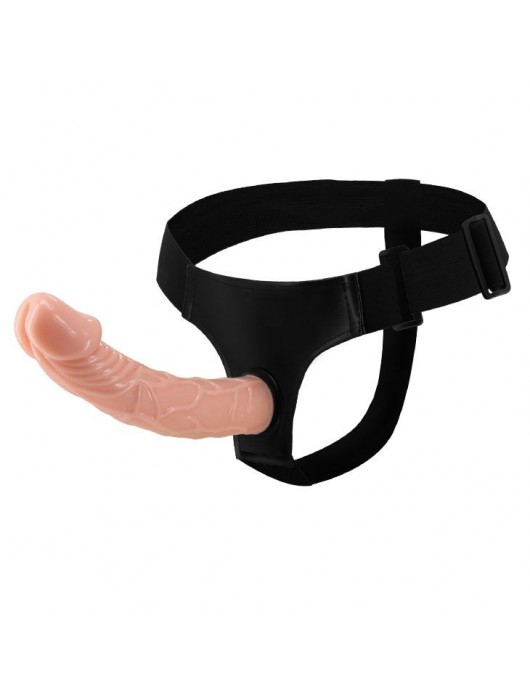 Гладкий фаллоимитатор с крупной головкой на ремешках - 19,7 см. - Baile - купить с доставкой в Рязани