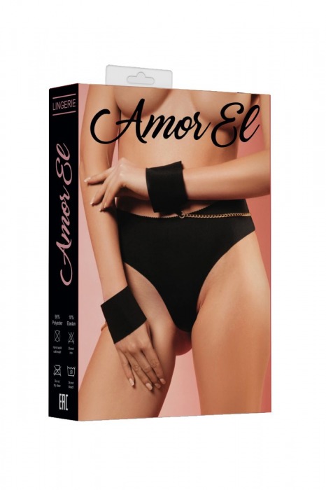 Бесшовные трусики-танга с цепочкой и наручниками - Amor El купить с доставкой