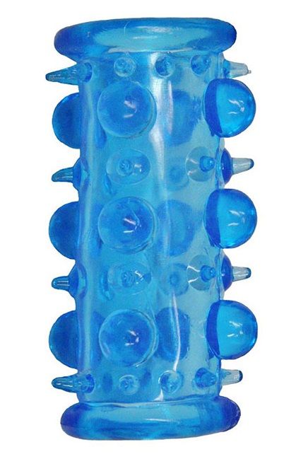 Голубая насадка с шипами и шишечками LUST CLUSTER - Dream Toys - в Рязани купить с доставкой