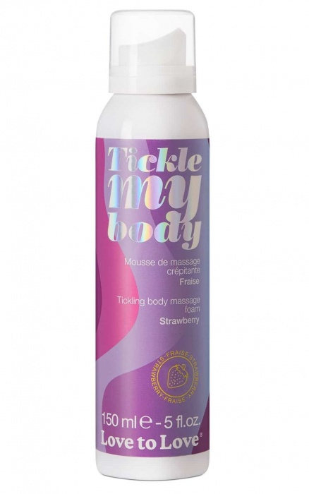Массажная хрустящая пенка Tickle My Body Strawberry с ароматом клубники - 150 мл. - Love to Love - купить с доставкой в Рязани