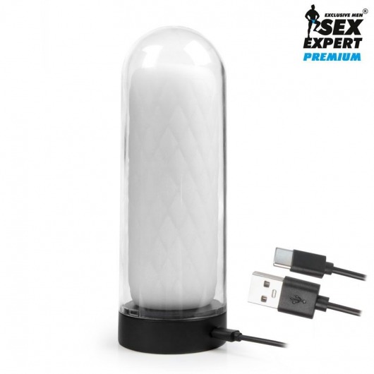 Оригинальный мастурбатор в колбе с нагревом - Sex Expert - в Рязани купить с доставкой