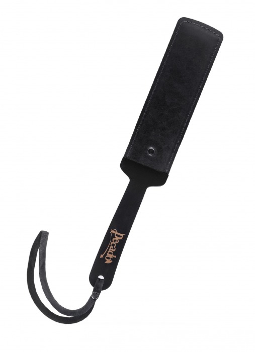 Черный кожаный пэддл - 37 см. - Pecado - купить с доставкой в Рязани