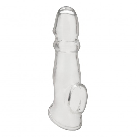 Прозрачная насадка для пениса Girthy Penis Enhancing Sleeve Extension - 17,1 см. - BlueLine - в Рязани купить с доставкой