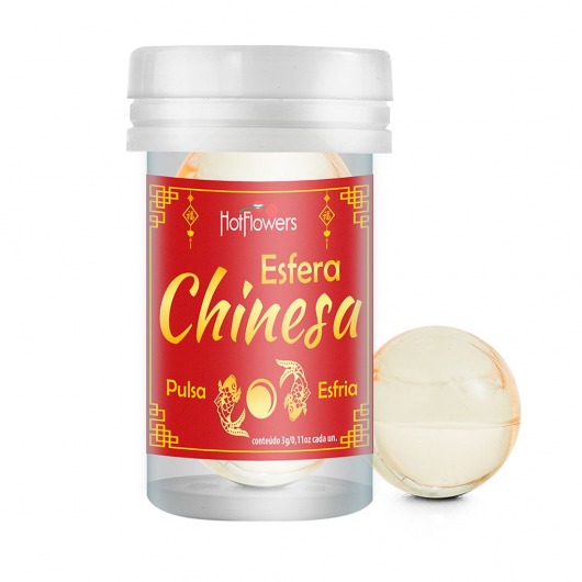 Интимный гель Chinesa Esfera с охлаждающе-пульсирующим эффектом (2 шарика по 3 гр.) - HotFlowers - купить с доставкой в Рязани