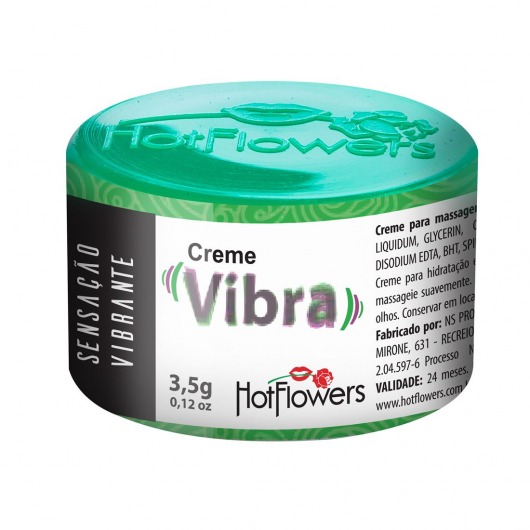 Возбуждающий крем Vibra с эффектом вибрации - 3,5 гр. - HotFlowers - купить с доставкой в Рязани