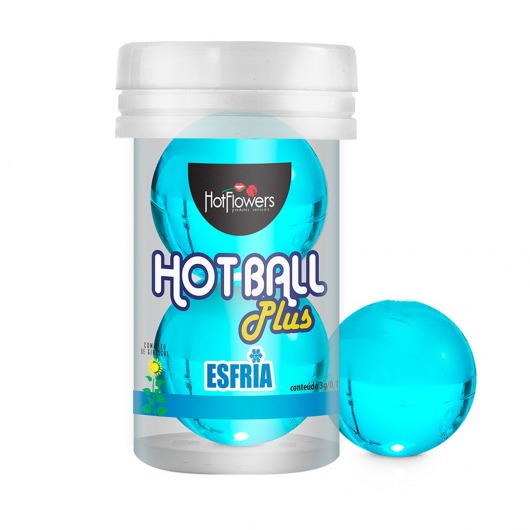 Лубрикант на масляной основе Hot Ball Plus с охлаждающим эффектом (2 шарика по 3 гр.) - HotFlowers - купить с доставкой в Рязани
