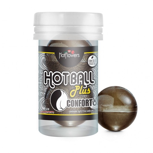 Анальный лубрикант на масляной основе Hot Ball Plus Conforto (2 шарика по 3 гр.) - HotFlowers - купить с доставкой в Рязани