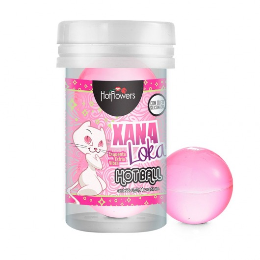 Лубрикант на силиконовой основе с эффектом вибрации Xana Loka Hot Ball (2 шарика по 3 гр.) - HotFlowers - купить с доставкой в Рязани