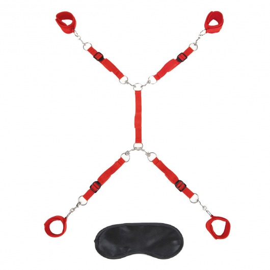 Красная фиксация на матрас Classic Bedspreader - Lux Fetish - купить с доставкой в Рязани