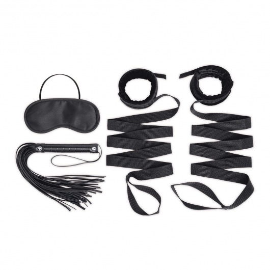 Эротический набор 4PC Bondage Bed Strap   Flogger Kit - Lux Fetish - купить с доставкой в Рязани